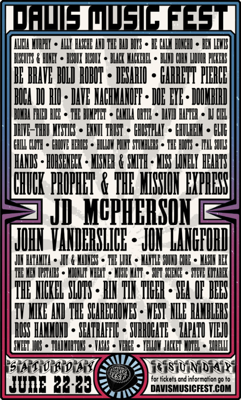 2013 Davis Music Festival Poster